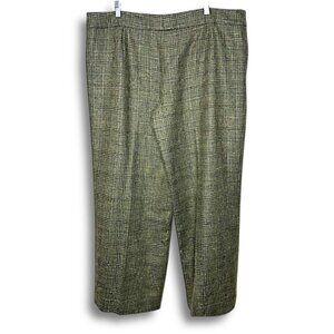 Vintage Escada Wool Blend Check Tweed Trousers in Earthy Tones Size 46 Euro